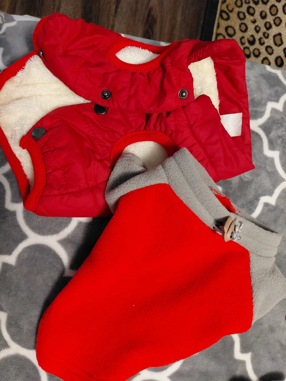 Doggie  Fleece & Puffer Pet Vest Set - Cozy Layered Warmth